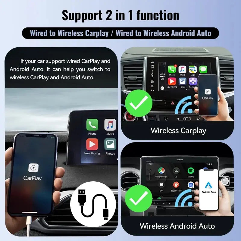 Wireless CarPlay Android Auto Wireless Adapter