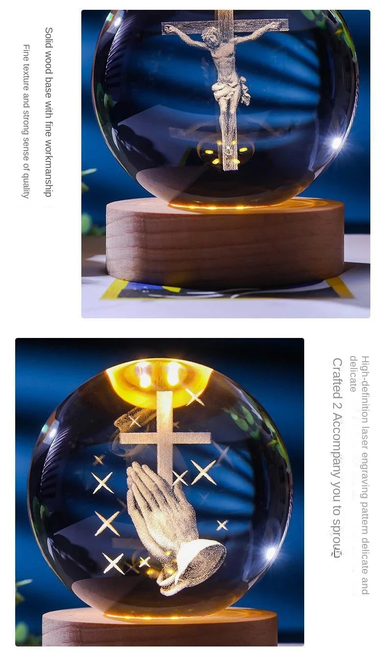 3D Crystal Ball Night Light