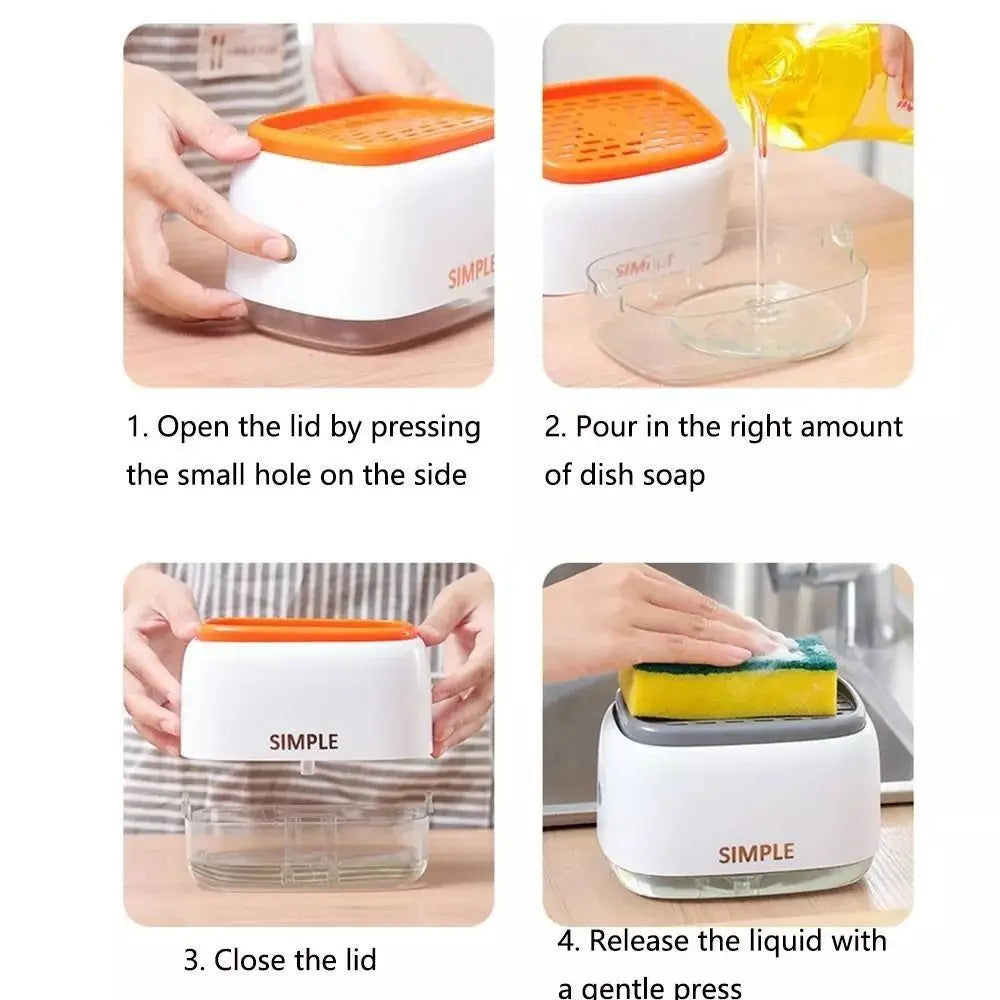 2-in-1 Sponge Soap Pump Dispenser