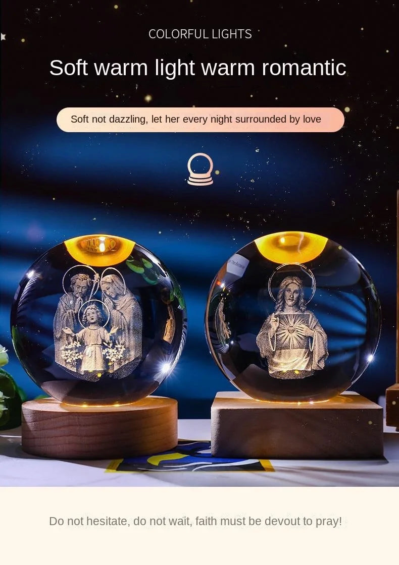 3D Crystal Ball Night Light