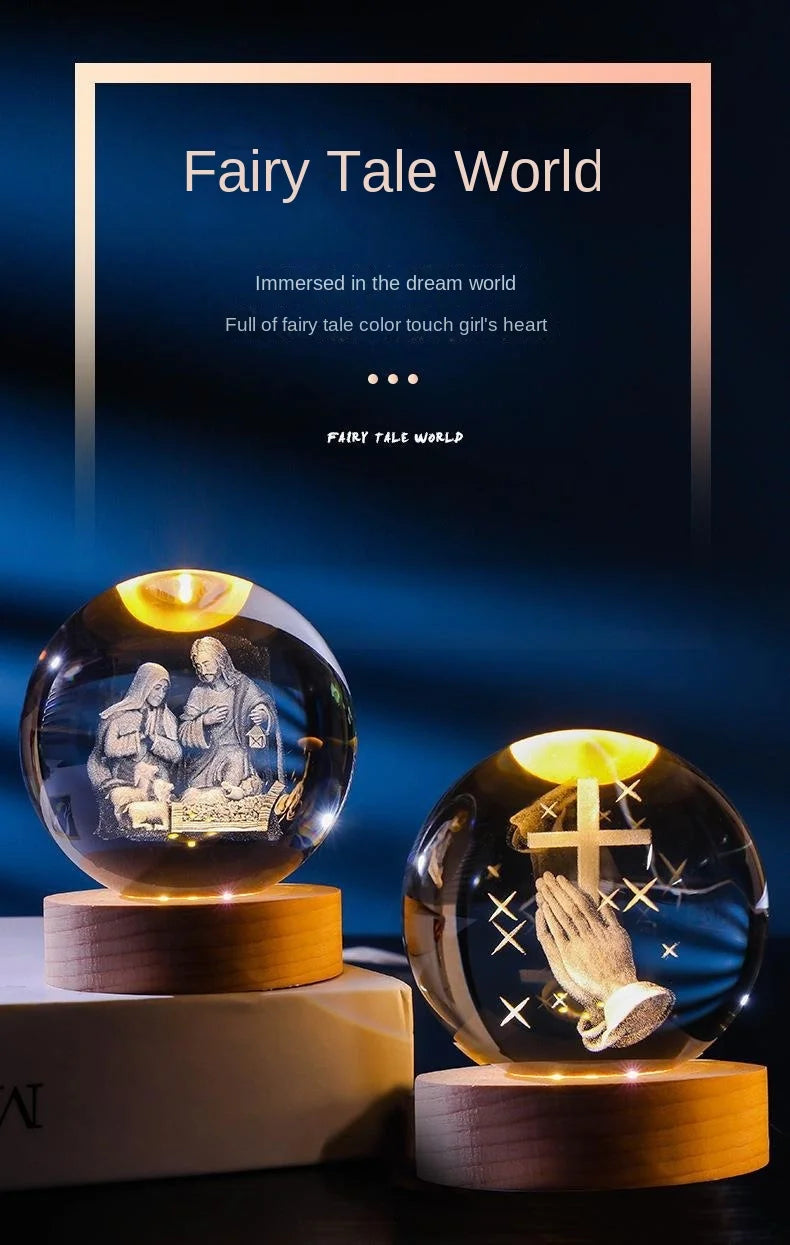3D Crystal Ball Night Light