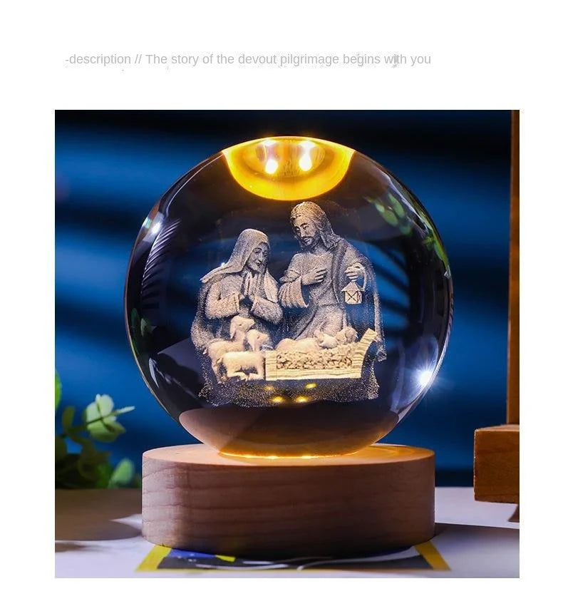 3D Crystal Ball Night Light