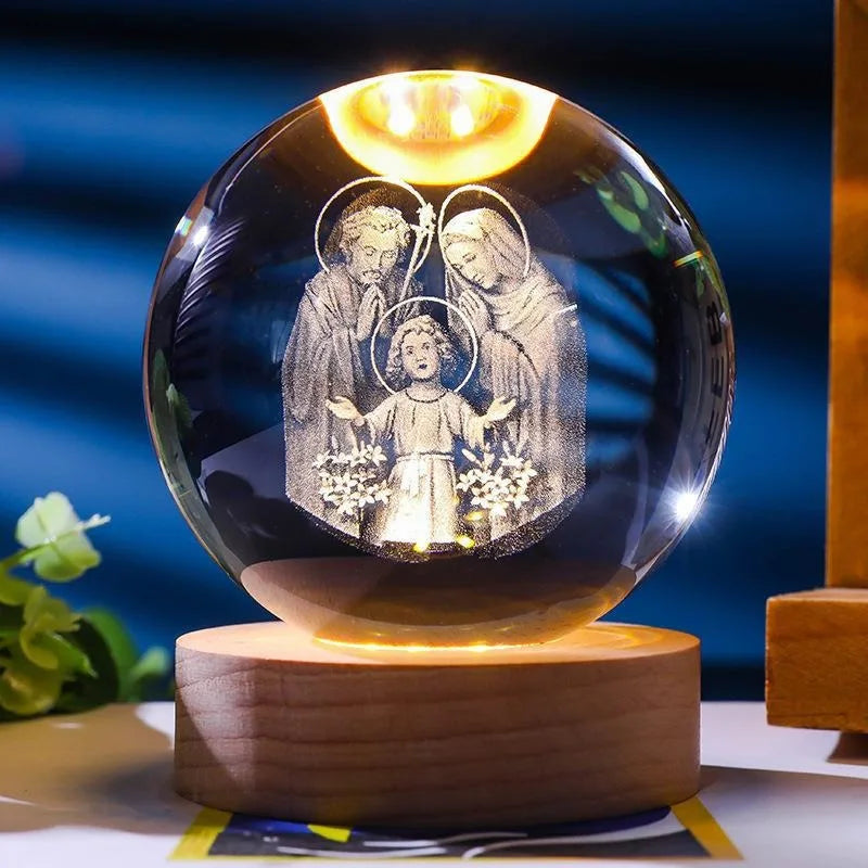3D Crystal Ball Night Light