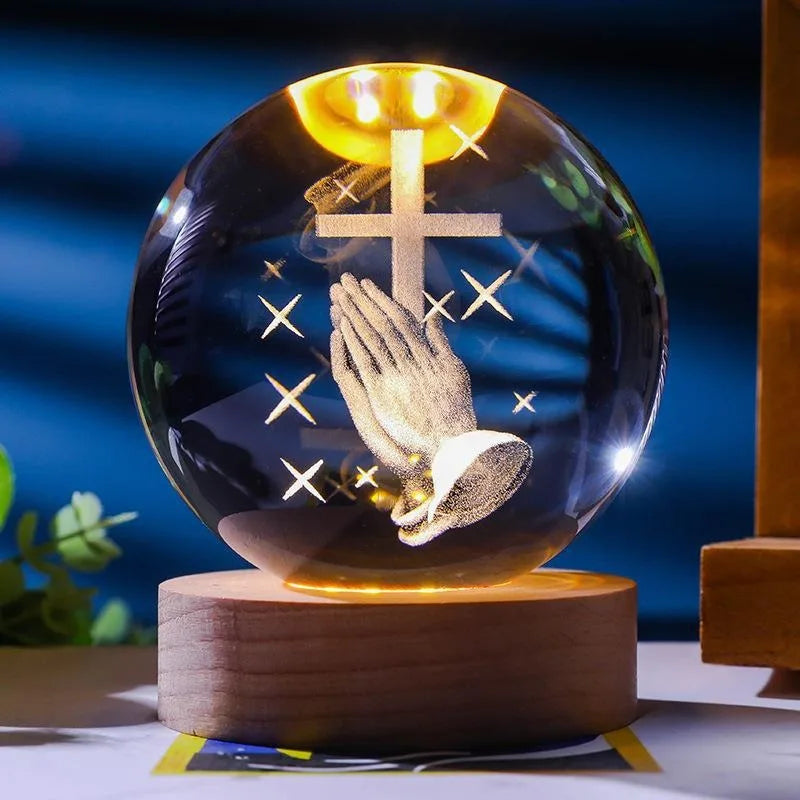 3D Crystal Ball Night Light