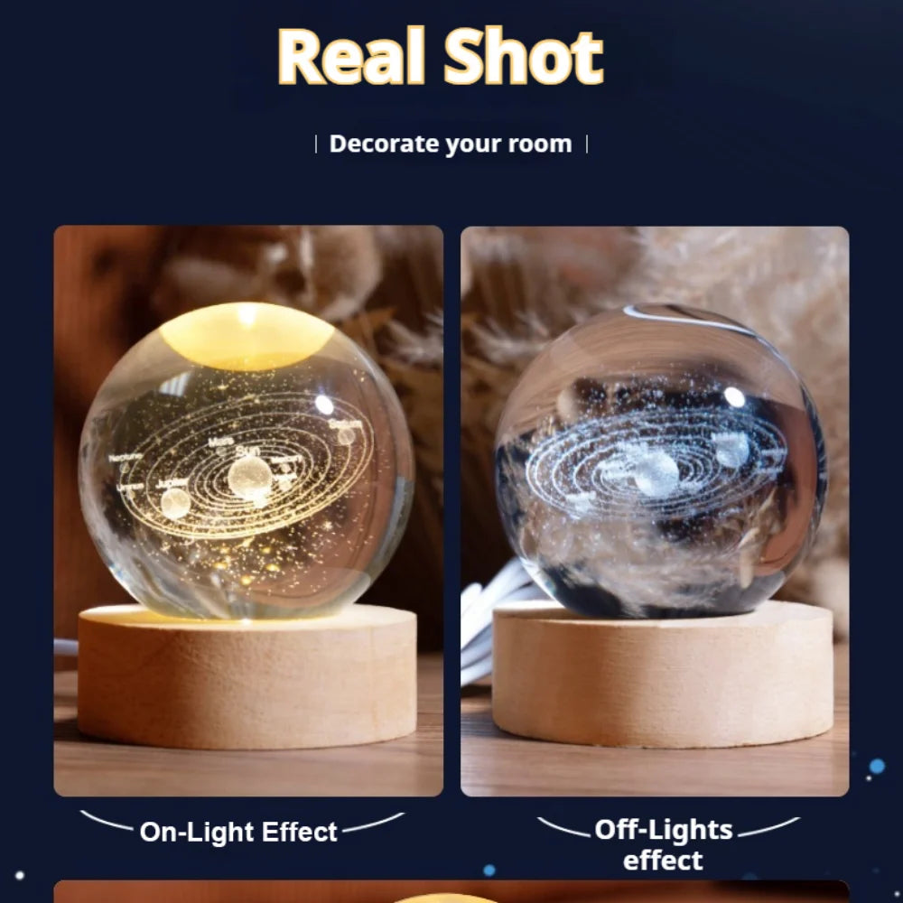 Galaxy Glow Crystal Night Light