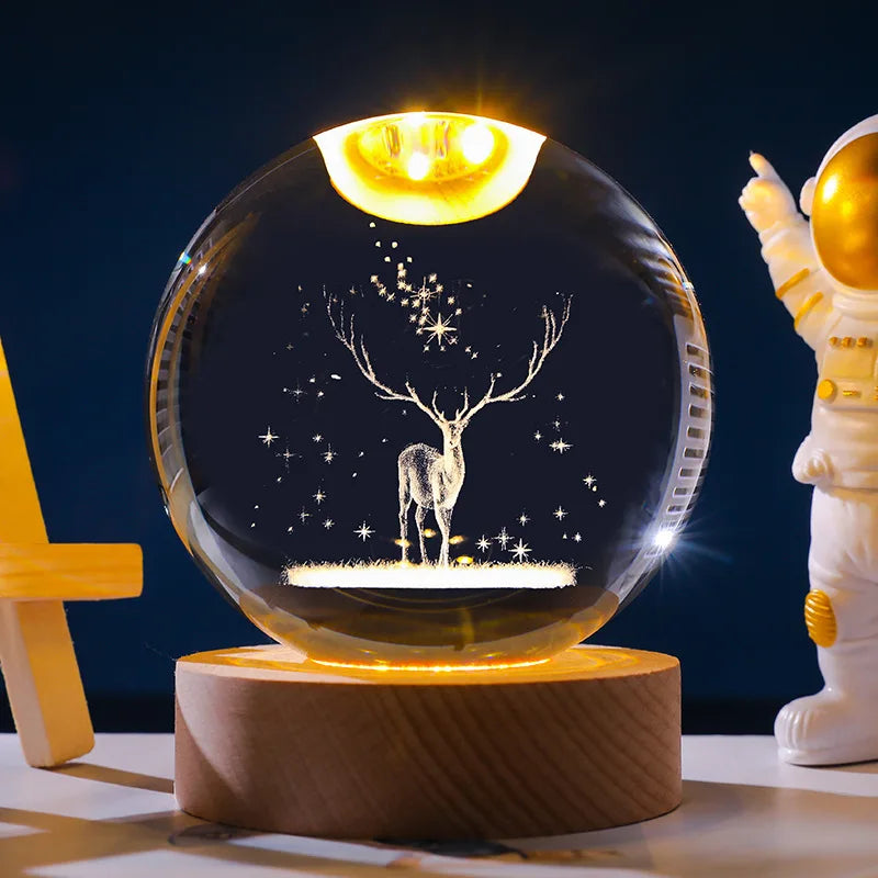 Galaxy Glow Crystal Night Light