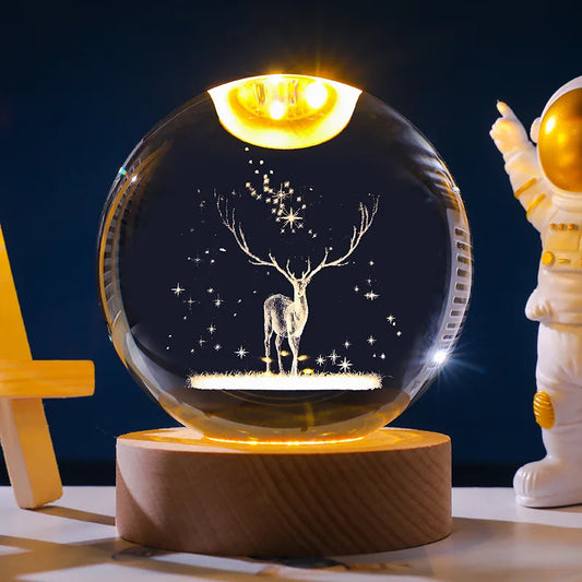 Galaxy Glow Crystal Night Light