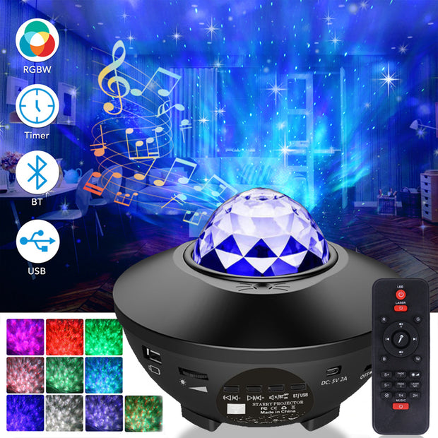 Creative Music Starry Sky Light Projection Bluetooth Speaker