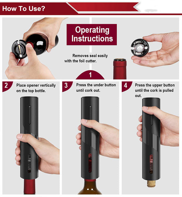 Rechargeable electric wine opener