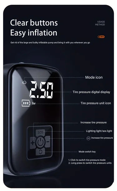 Wired/Wireless Electric Air Pump