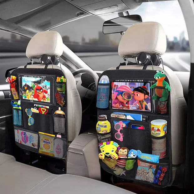 Car Back Seat Organizer with Touch Screen Tablet Holder