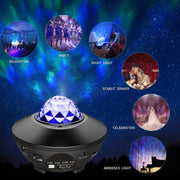 Creative Music Starry Sky Light Projection Bluetooth Speaker