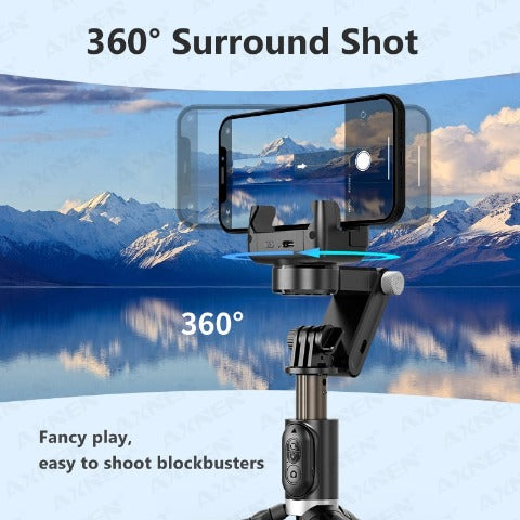 Gimbal Stabilizer Selfie Stick Tripod with Fill Light