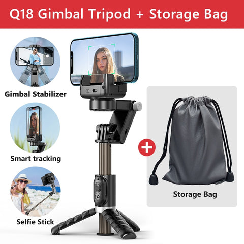 Gimbal Stabilizer Selfie Stick Tripod with Fill Light