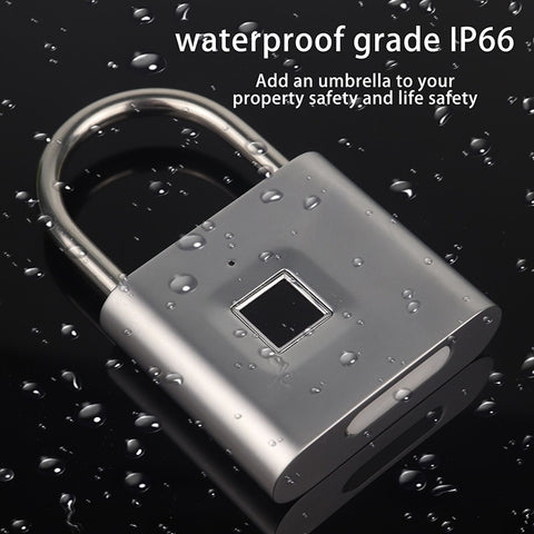 Portable Keyless Smart Fingerprint Padlock