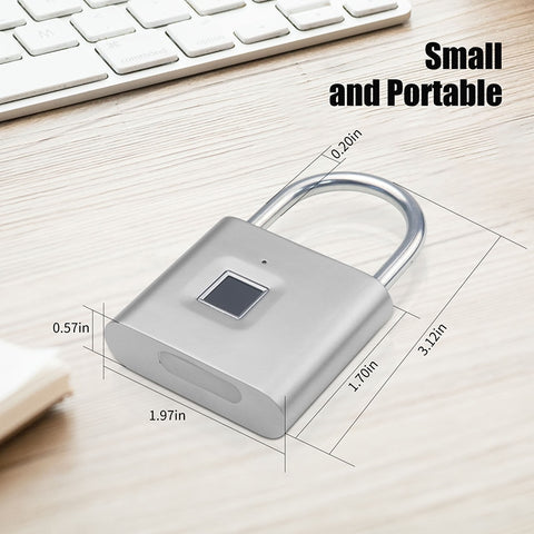 Portable Keyless Smart Fingerprint Padlock