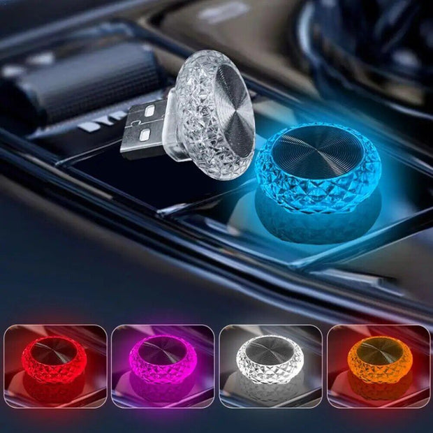 Portable Car USB Ambient Light Mini LED Decorative Atmosphere Lamps